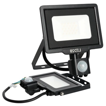 Naświetlacz LED Zewnętrzny Ogrodowy 20W 1600lm 4000K Neutralny 120° z Czujnikiem Ruchu i Zmierzchu IP65 Czarny MHC Kobi