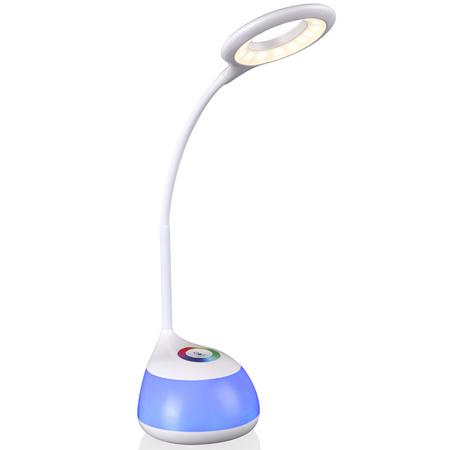Lampka biurkowa nocna LED GALACTIC biały + RGB 5W wbudowany akumulator GOLDLUX