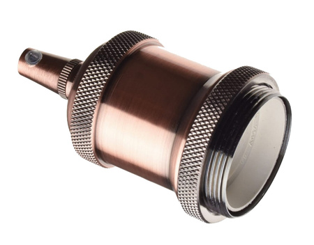 Lampa Wisząca Oprawa E27 Metalowa Miedziana z Blokadą LEDIGO Vintage