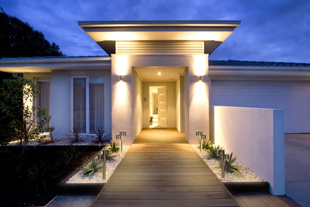 Oprawa ogrodowa KINKIET góra dół LED DARSA EL-235T-UP 2xGU10 IP44 Srebrny Kanlux