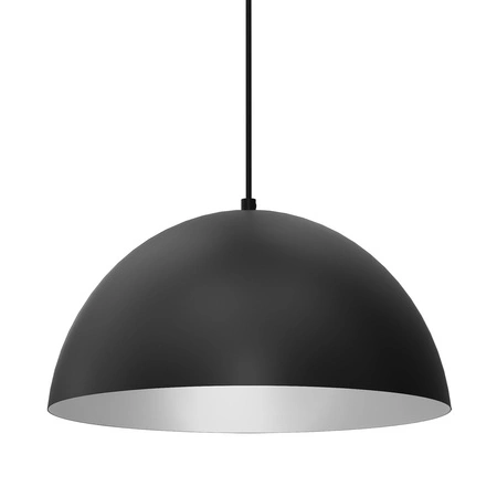 Lampa Wisząca Sufitowa BETA Czarna Biała 1xE27 35cm Milagro