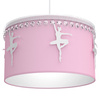 Lampa wisząca BALETNICA 1xE27 Dziewczęca Baletnica Różowa MLP4974 Milagro Metal + Tkanina + Kryształki