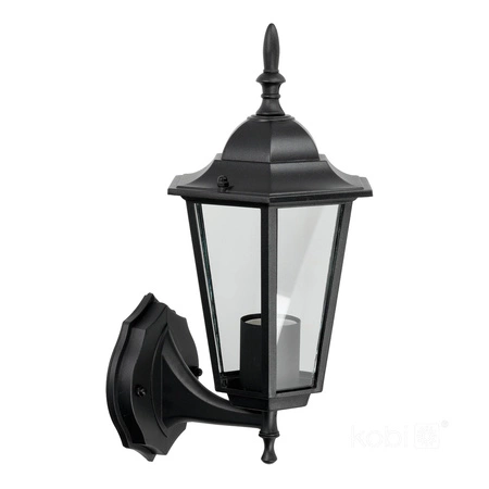 Lampa Ogrodowa Kinkiet Elewacyjny Zewnętrzny E27 IP54 Czarna LO4101 Kobi