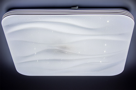 Plafon LED sufitowy łazienkowy 72W 3000-6500K Biały Kwadratowy Diament 43cm + Pilot