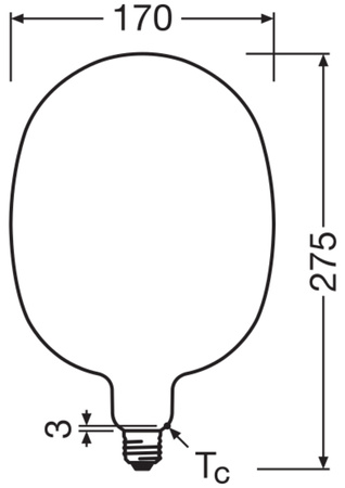 Żarówka LED Dekoracyjna E27 7.3W = 60W 806lm 2700K Ciepła 320° Ściemnialna Vintage 1906 Osram