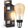 Żarówka LED Edison E27 ST64 7W 2100K Ciepła Filament PHILIPS HUE White Bluetooth Zigbee
