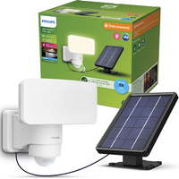 Naświetlacz Solarny LED 6W 1000lm 5000K IP44 z Czujnikiem Ruchu i Zmierzchu Biała Tylus Ultra Efficient Philips