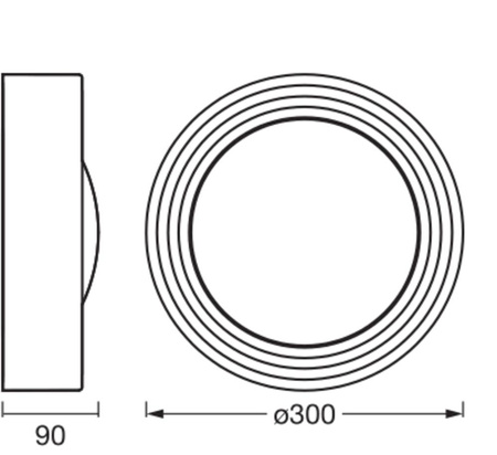 Plafon LED Lampa Sufitowa Natynkowa 13W 800lm 3000K Ciepła 116° Szara Ściemnialna Orbis Concrete Osram