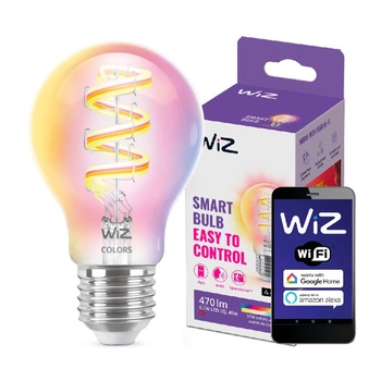 Żarówka LED E27 A60 6,3W = 40W CCT + RGB FILAMENT SMART WiFi WiZ