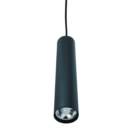 Lampa Wisząca Sufitowa 1xGU10 CIRUS SLIM Zwis Tuba Czarna 29cm