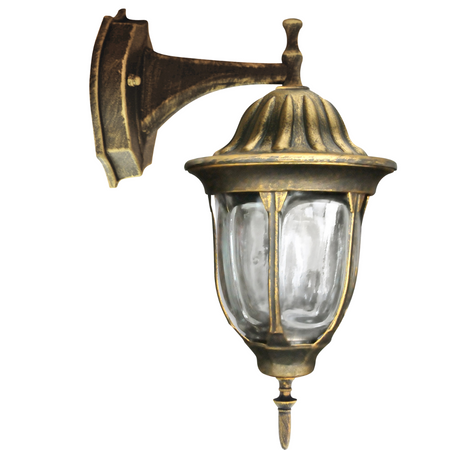 Kinkiet OGRODOWY FLORENCJA dół 1xE27 GOLDLUX (Polux) Alum. PATYNA