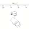 Zestaw Szynowy Szynoprzewód Szyna Listwa 3-Fazowa + 4x Reflektor GU10 Czarna MILANO Sanico Goldlux