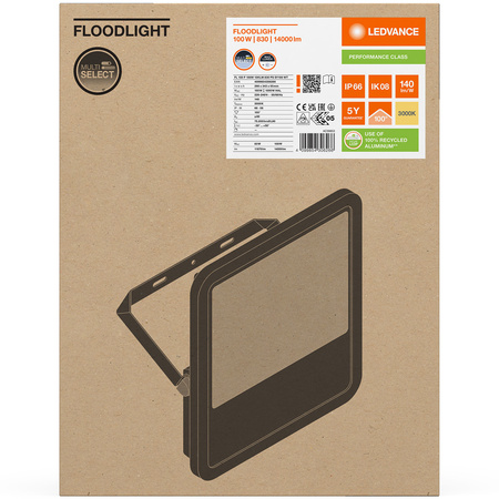 Naświetlacz LED Reflektor Zewnętrzny Lampa 100W 14000lm 3000K IP66 Biały Floodlight Ledvance