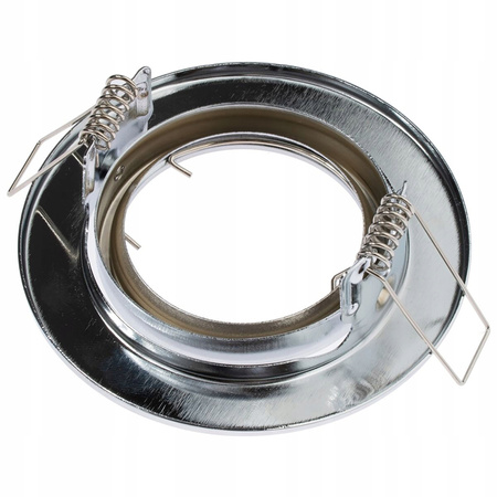 Oprawa HALOGENOWA Podtynkowa Ruchoma Okrągła AURELI Chrom Blacha MR16 GU10