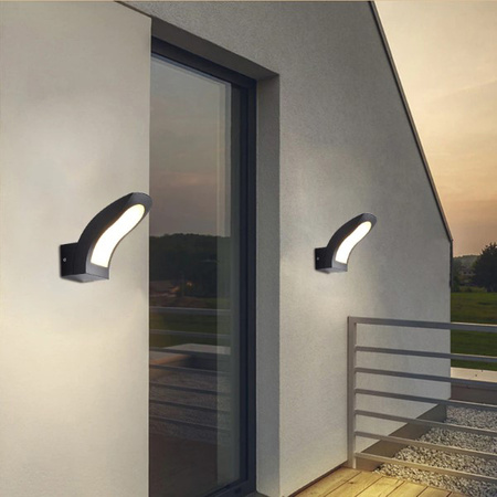 Lampa Ogrodowa Kinkiet Elewacyjny 10W 4000K 840lm DORADO CZARNA IP54