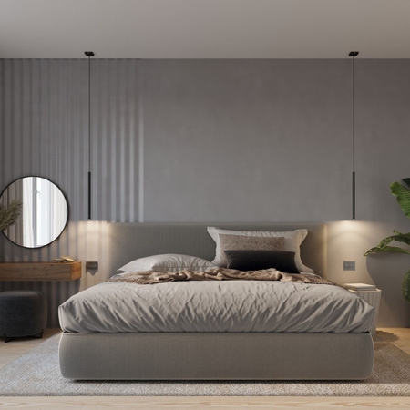 Lampa Sufitowa Wisząca Zwis 5x G9 Żyrandol Tubularna Czarna Nowoczesna Pastelo Sollux