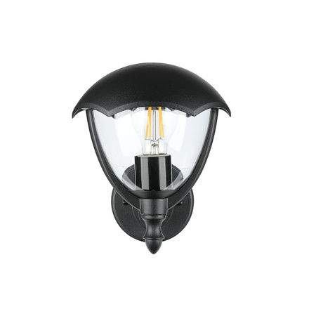 Lampa Ogrodowa Oprawa Elewacyjna Kinkiet E27 Przezroczysty klosz Czarny VT-730 V-TAC