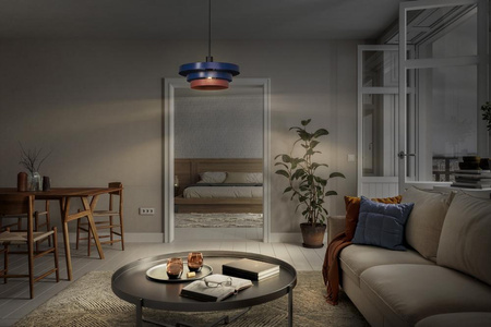 Lampa Sufitowa Wisząca Dekoracyjna E27 Zwis Niebieski Różowy Decor Ledvance