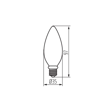 Żarówka LED E14 Edison C35 4.5W = 40W 470lm 2700K Ciepła Przezroczysta XLED Filament Kanlux