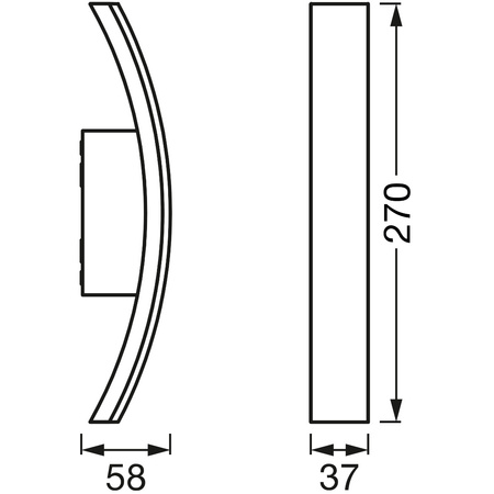 Kinkiet lampa elewacyjna ścienna 7W 280lm 3000K Endura STYLE BOW WALL LEDVANCE