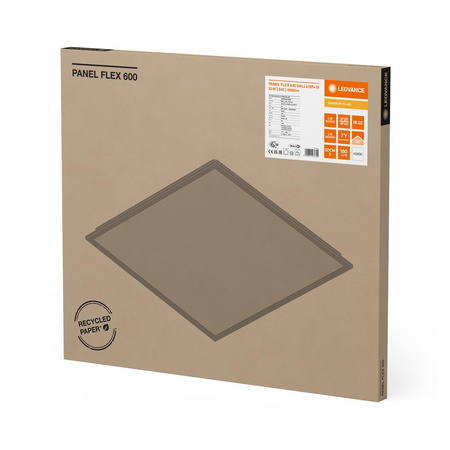 Panel LED Oprawa Lampa Sufitowa 30W 4860lm 4000K Neutralna Ściemnialna Natynkowa Podtynkowa Biały 60x60cm Flex Ledvance