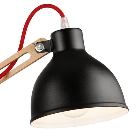 Lampa Sufitowa MARCELLO 3xE27 Czarna Drewniana LM-3.96 Lamkur