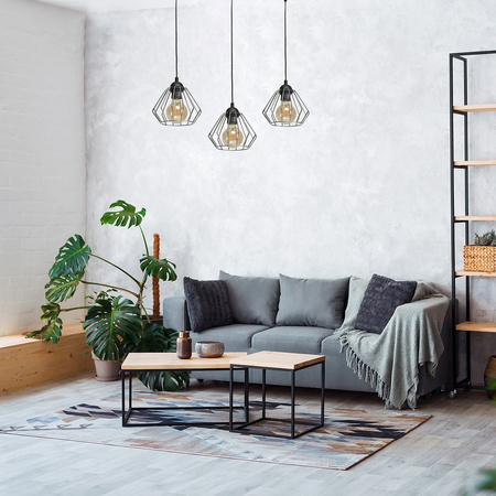 Lampa Wisząca Sufitowa NORMAN Czarna 3xE27 Milagro