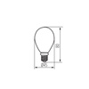 Żarówka LED E14 Edison G45 4.5W = 40W 470lm 2700K Ciepła Przezroczysta XLED Filament Kanlux