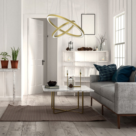 Lampa Wisząca Sufitowa GALAXIA Złota 46W LED Milagro