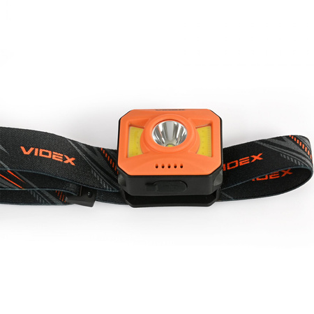Latarka Czołowa Akumulatorowa LED 5W 400lm 8 Trybów Pracy USB-C Wodoszczelna IP65 Videx