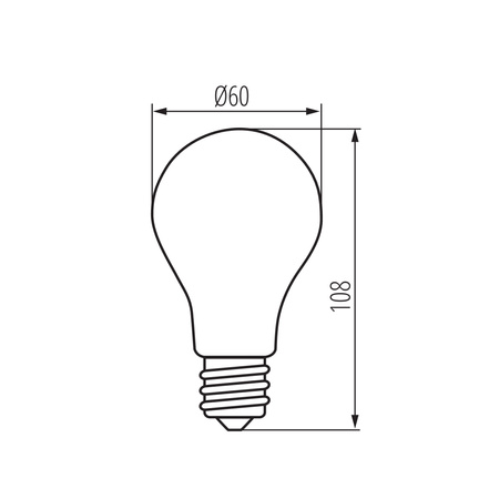 Żarówka LED E27 Edison A60 4.5W = 40W 470lm 4000K Neutralna Przezroczysta XLED Filament Kanlux