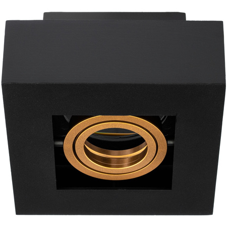 Oprawa Natynkowa HALOGENOWA Ruchoma GU10 Kwadrat Czarna 85mm NEMO