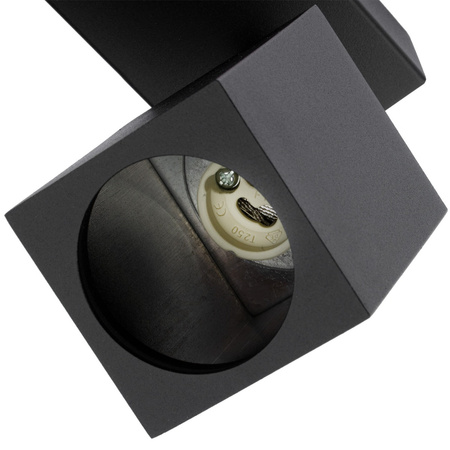Lampa Sufitowa Ścienna Reflektor 3xGU10 QUANTUS Czarna