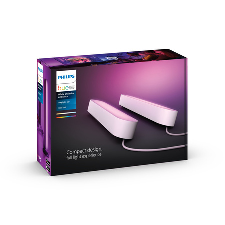 2x Lampka Biurkowa Podłużna LED 6.7W 500lm IP20 White and Color Ambiance RGB + TW Biała 25cm Inteligentna SMART Zigbee Bluetooth Play Philips HUE