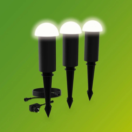 3x Lampa Ogrodowa Zewnętrzna SŁUPEK 30cm LED 1.5W 180lm 2700K Edwina Philips