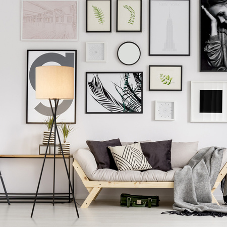 Lampa Podłogowa Stojąca Dekoracyjna E27 Beżowy Tekla Sanico Goldlux