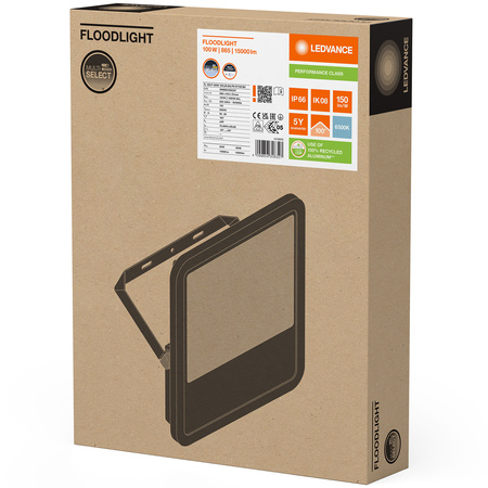 Naświetlacz LED Reflektor Zewnętrzny Lampa 125W 15000lm 6500K IP66 Czarny Floodlight Ledvance