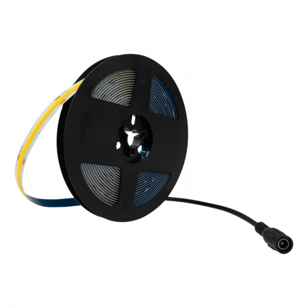 Taśma LED Pasek COB 7W/m 630lm/m 320LED/m 24V 4000K Neutralna IP20 Rolka 5m + Zasilacz + Pilot Ecolight