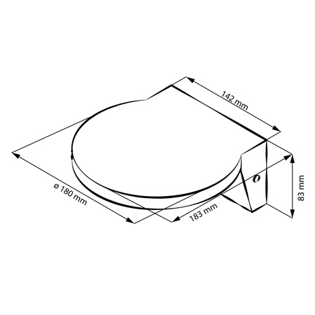 Kinkiet Zewnętrzny Oprawa Elewacyjna Lampa LED IP54 4000K Okrągła Czarna