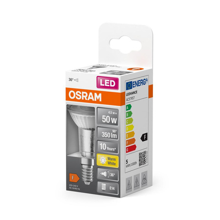 Żarówka LED PAR16 Reflektor E14 4.5W = 50W 350lm 2700K Ciepła 36° STAR Osram
