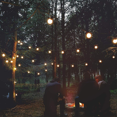 Girlanda Ogrodowa Zewnętrzna Łańcuch Świetlny 20m 20xE27 LED 1,3W