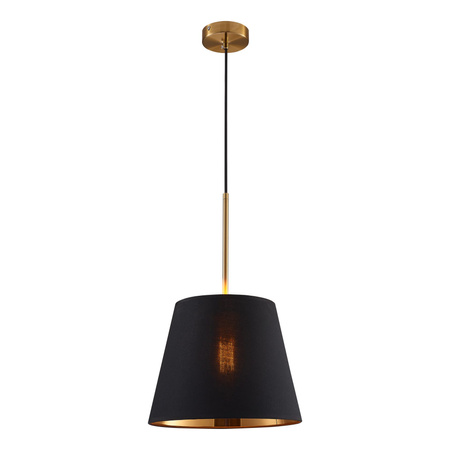 Lampa Sufitowa Wisząca Zwis E27 Czarna Złota ELENA Sanico Goldlux