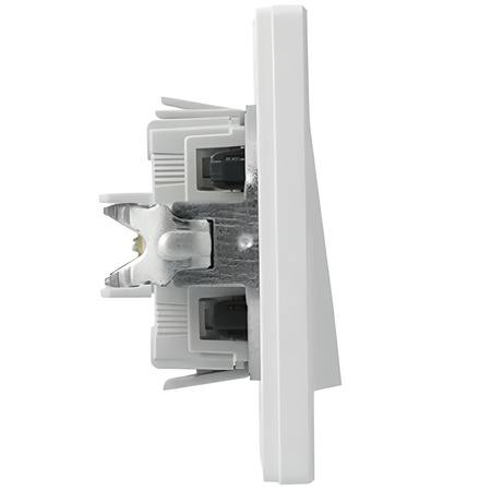 Włącznik Żaluzjowy Roletowy z Ramką Podwójny Asfora Biały