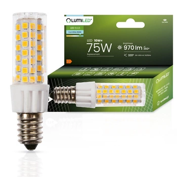 Żarówka LED E14 T25 10W = 75W 970lm 6500K Zimna 320° LUMILED