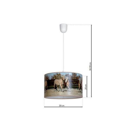 Lampa Wisząca Sufitowa HORSES 1xE27 Milagro