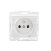 Gniazdo Sieciowe Zasilające Pojedyncze 16A Uziemienie IP44 Kwadratowe Białe LOGI Kanlux