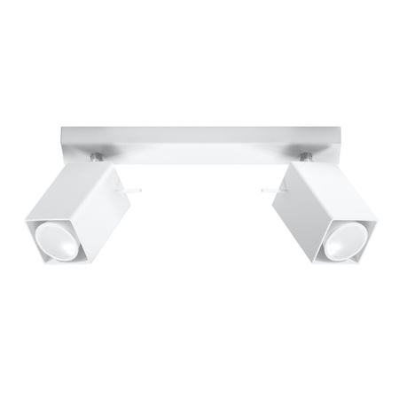 Lampa Sufitowa Oprawa Natynkowa SPOT TUBA Reflektor 2x GU10 Kwadratowa Biała Nowoczesna Merida Sollux