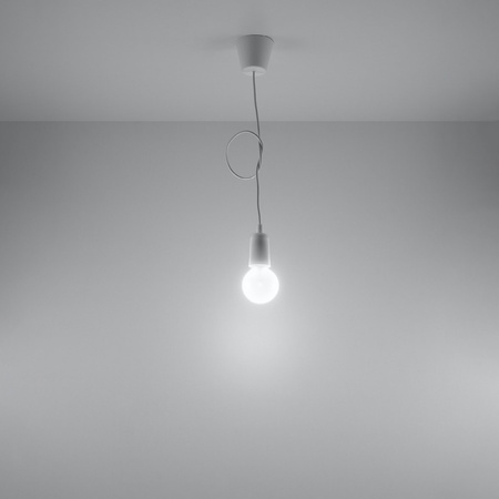 Lampa Sufitowa Wisząca Zwis E27 Nieregularna Biała Nowoczesna Diego Sollux