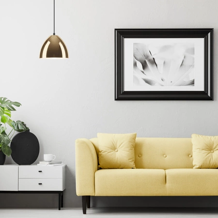 Lampa Wisząca Sufitowa MIA E27 Czarna Złota LM-1.130 Lamkur