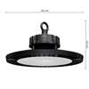 Lampa LED Przemysłowa High Bay 200W 30000lm 4000K Neutralna 90° Ściemnialna Czarny IP65 Masterled